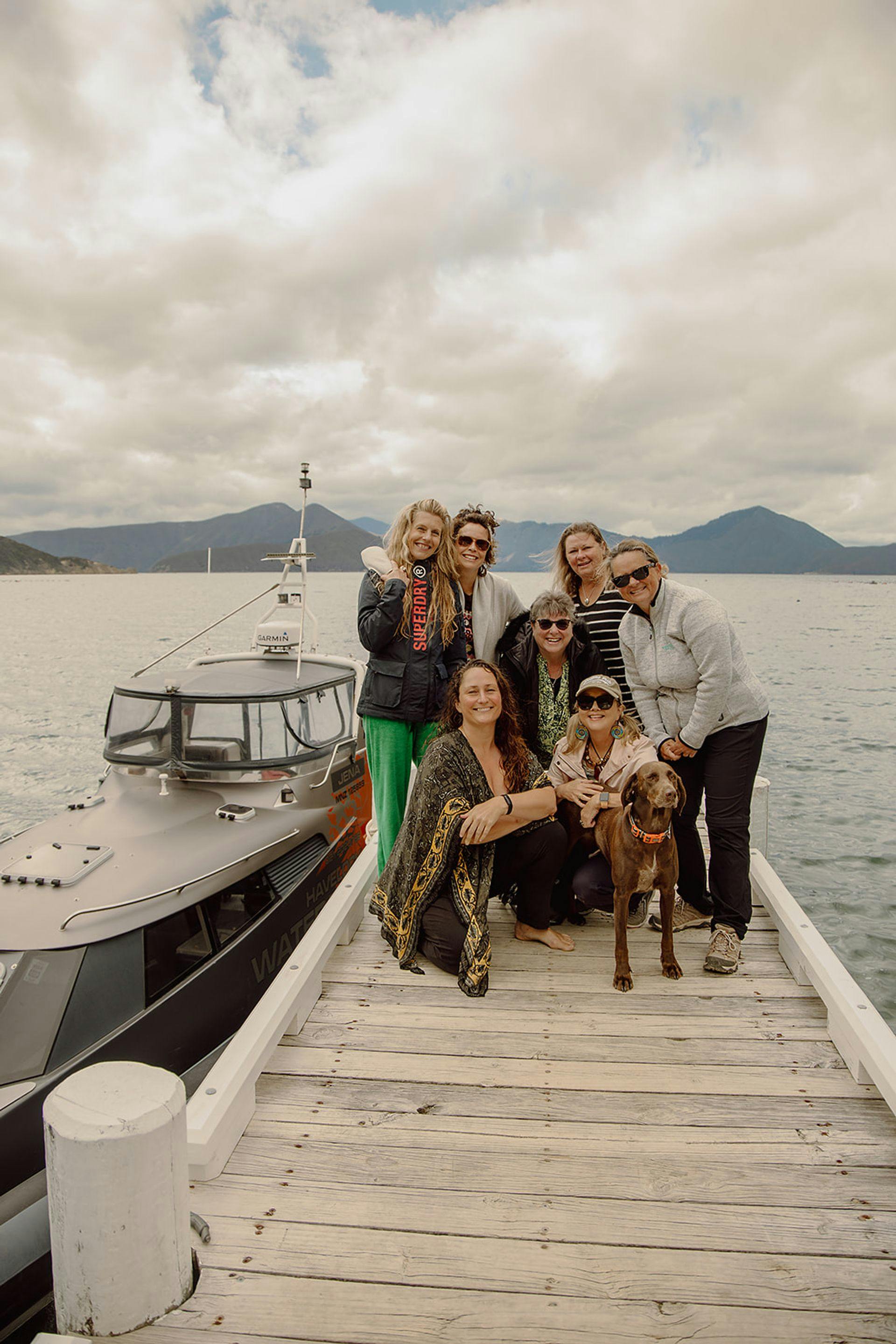 Group Photo Pelorus Sound Waitata Bay
